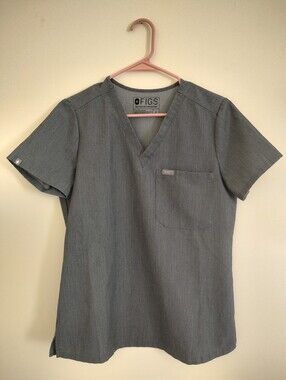 FIGS Technical Collection Scrub Top Grey Size S